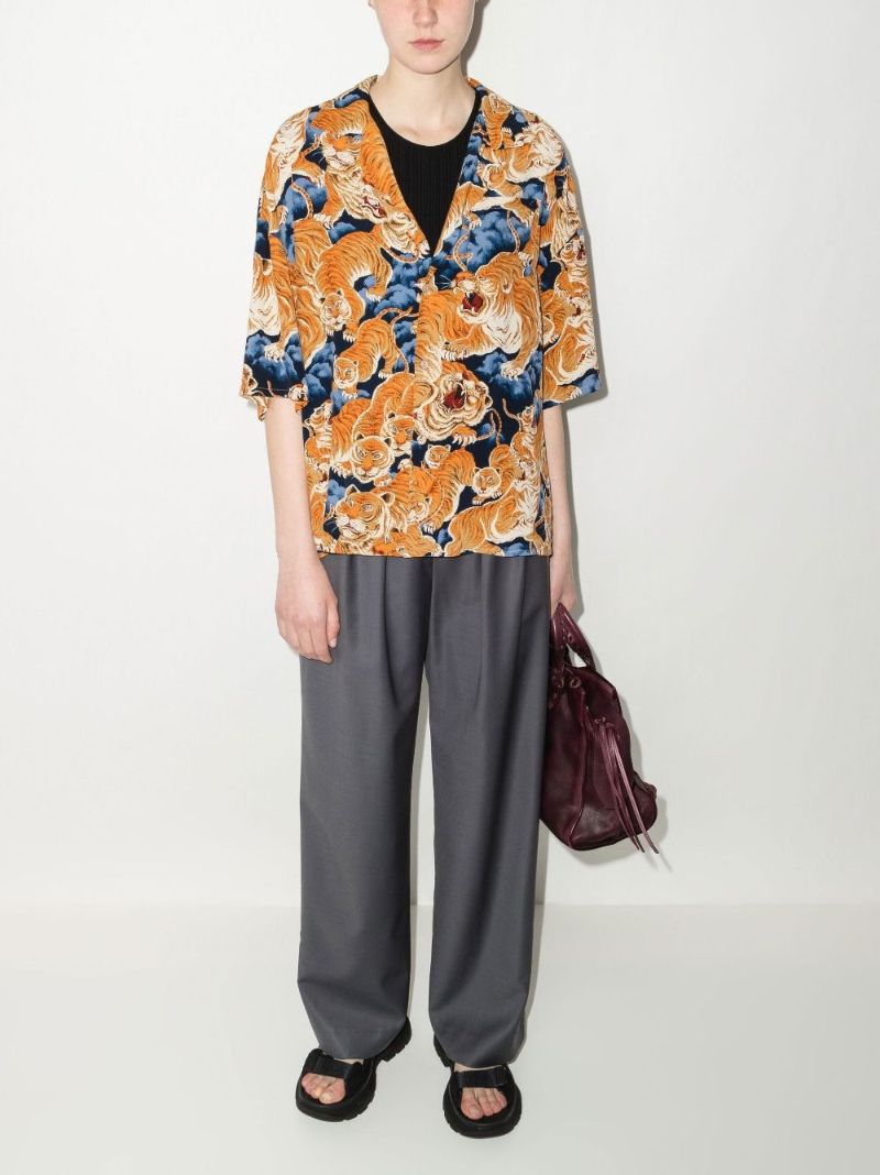 Tiger Print Oversized Shirt