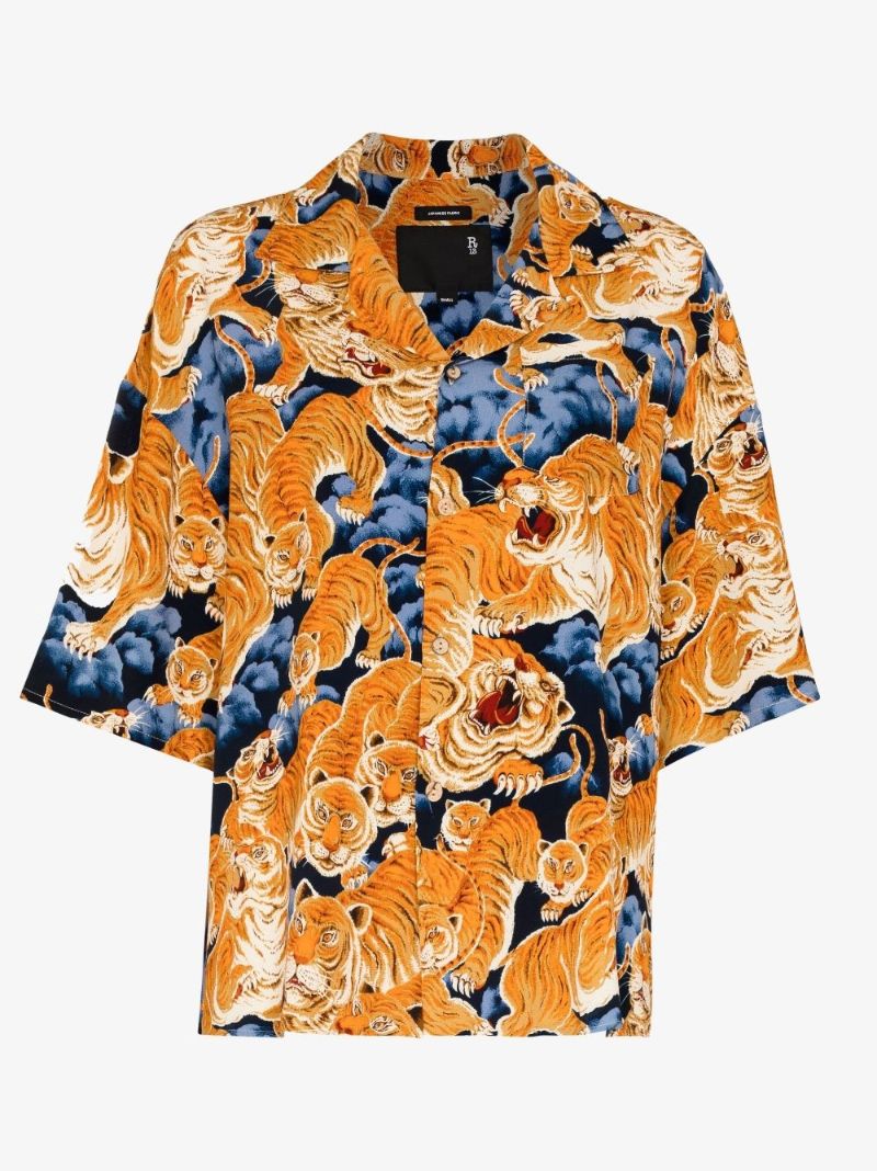 Tiger Print Oversized Shirt