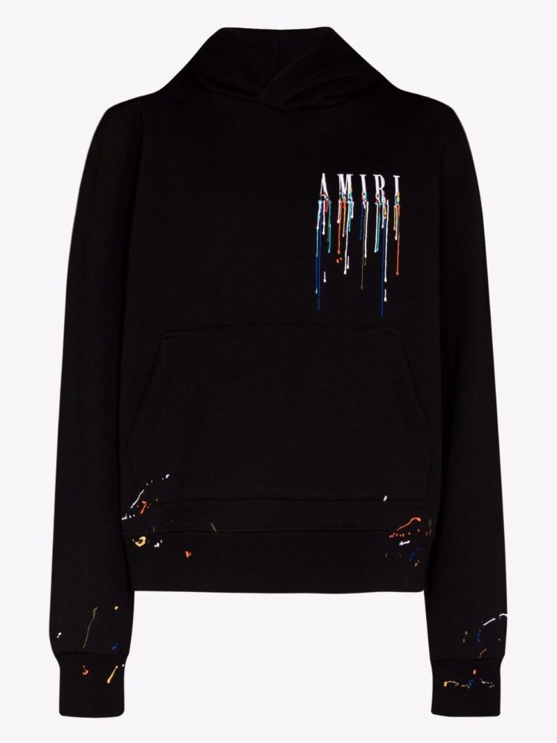 Paint Drip Logo Cotton Hoodie