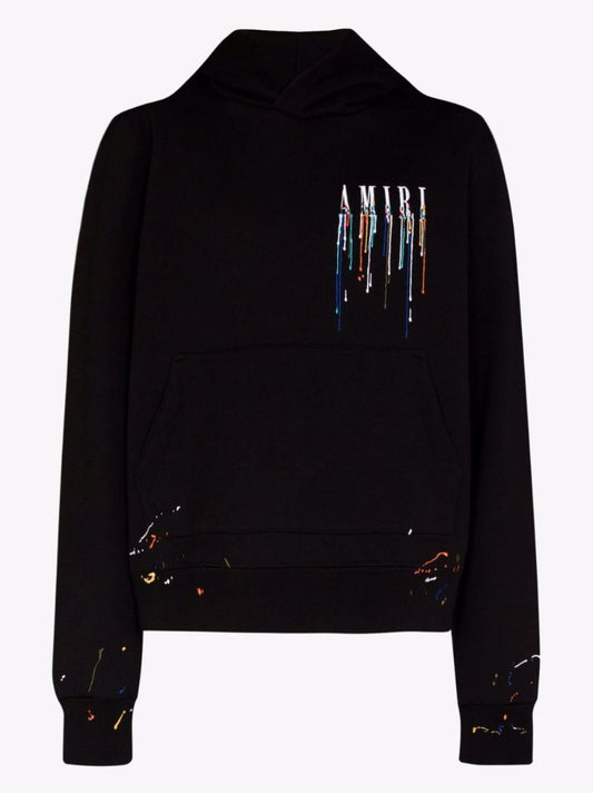 Paint Drip Logo Cotton Hoodie