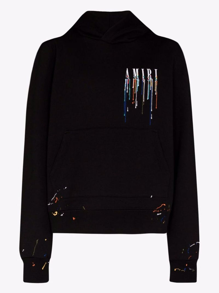 Paint Drip Logo Cotton Hoodie