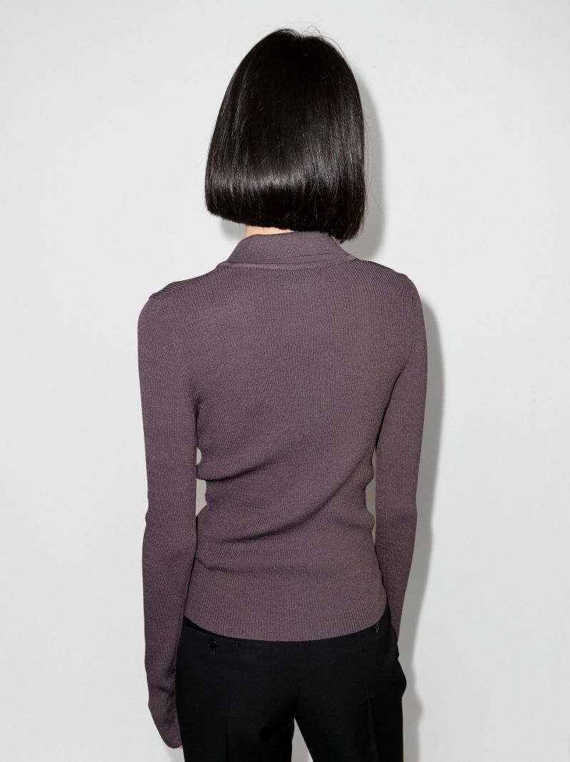 Grey Open Front Ribbed Knit Cardigan