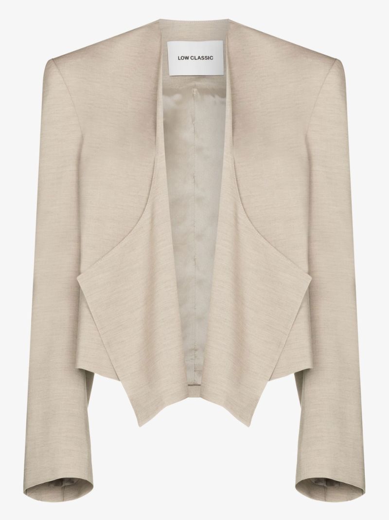 Neutral Curve Neck Blazer