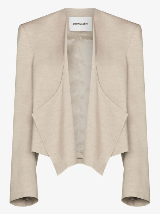 Neutral Curve Neck Blazer