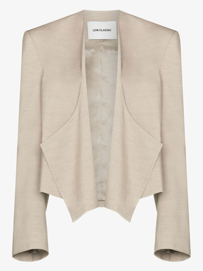 Neutral Curve Neck Blazer