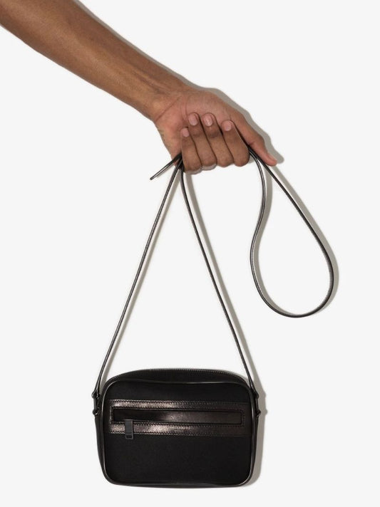 Black Camp Small Canvas Shoulder Bag