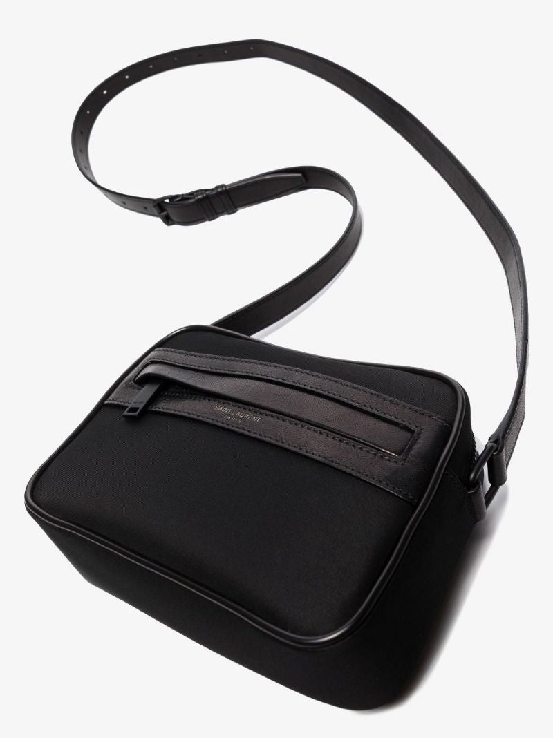Black Camp Small Canvas Shoulder Bag