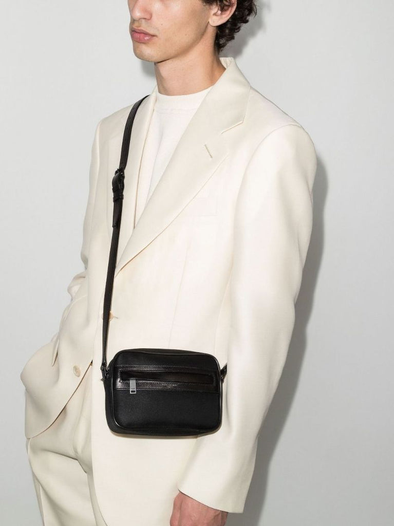 Black Camp Small Canvas Shoulder Bag