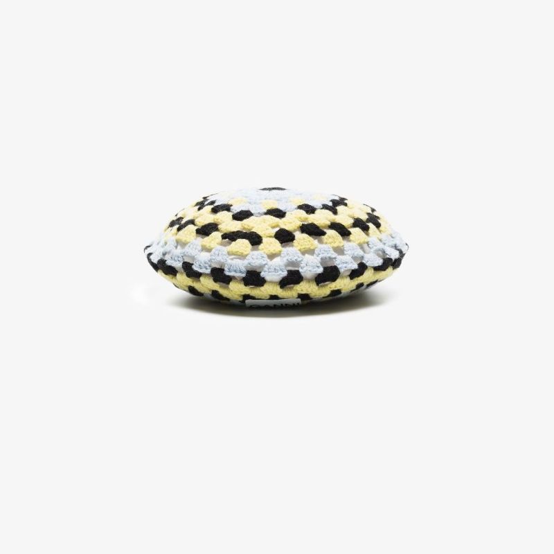 Black Crochet Beret