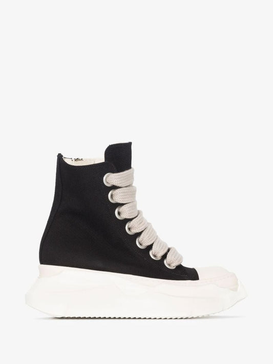 Black Abstract Sole High Top Canvas Sneakers