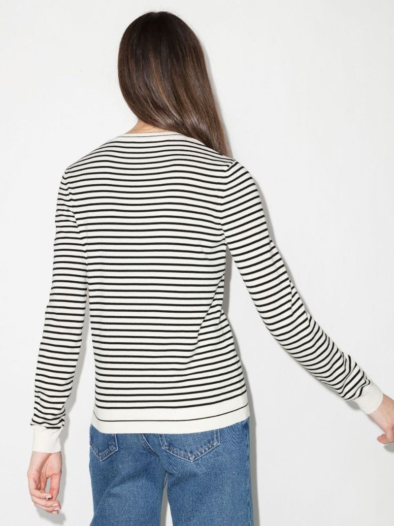 Striped Long Sleeve Cotton T-shirt