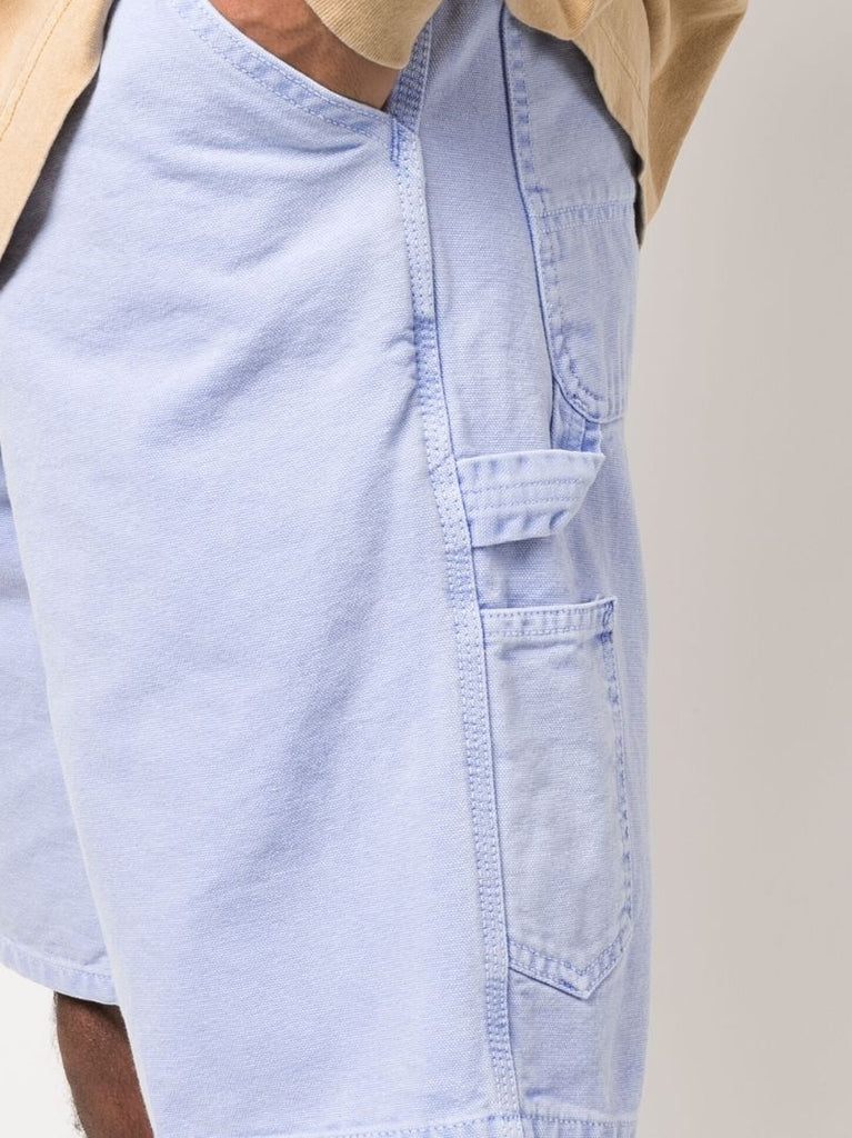 Blue Single Knee Organic Cotton Shorts