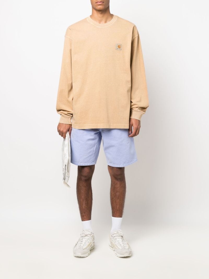 Blue Single Knee Organic Cotton Shorts