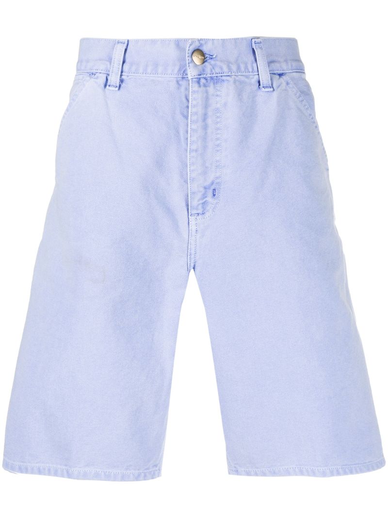 Blue Single Knee Organic Cotton Shorts