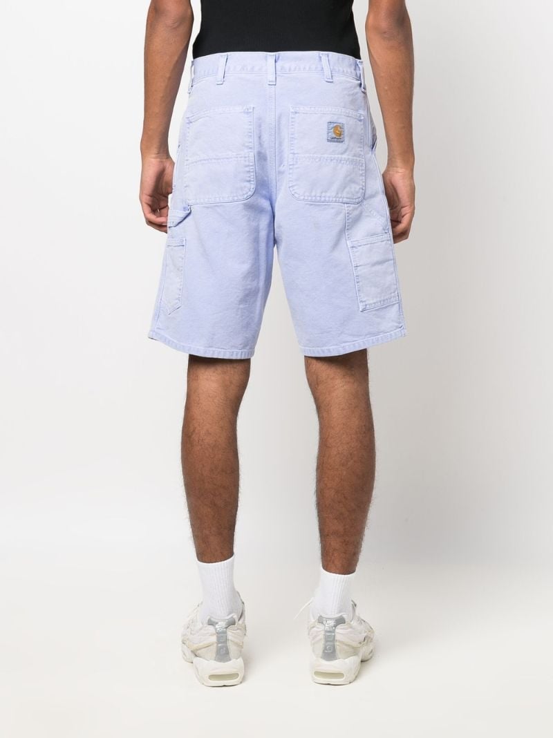 Blue Single Knee Organic Cotton Shorts