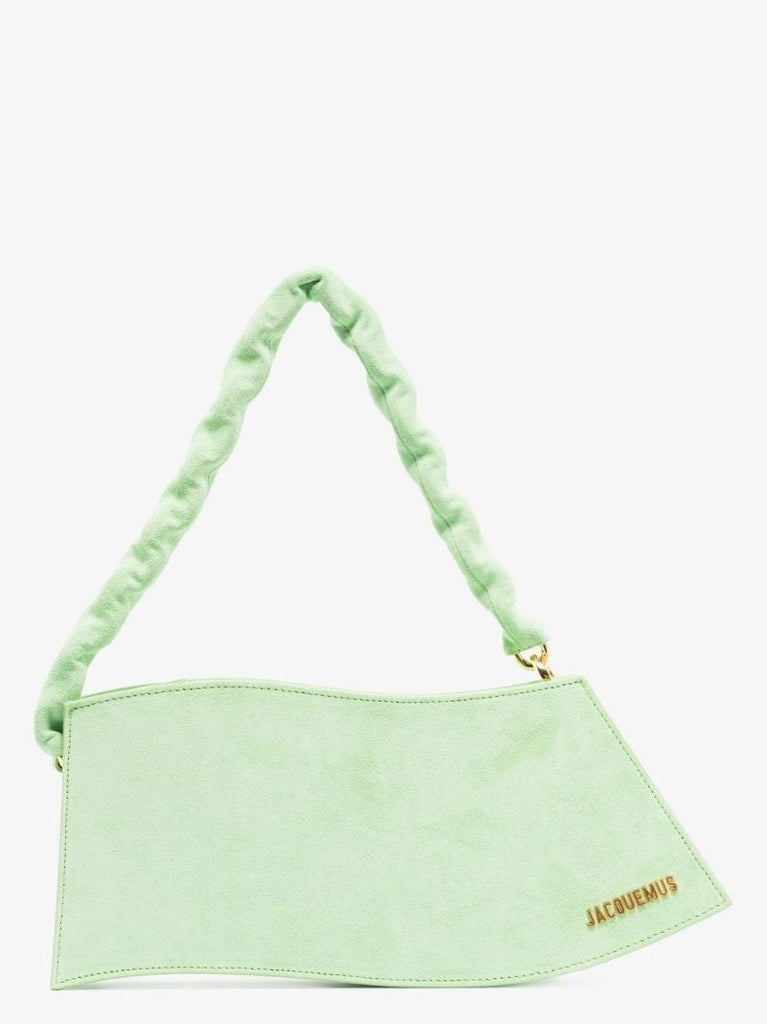 Green La Vague Leather Shoulder Bag