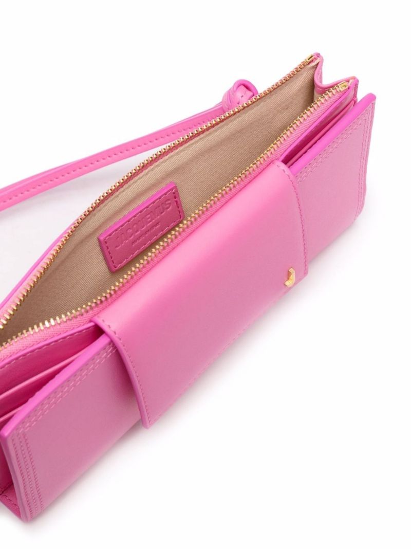 Pink Le Pichoto Leather Chain Wallet