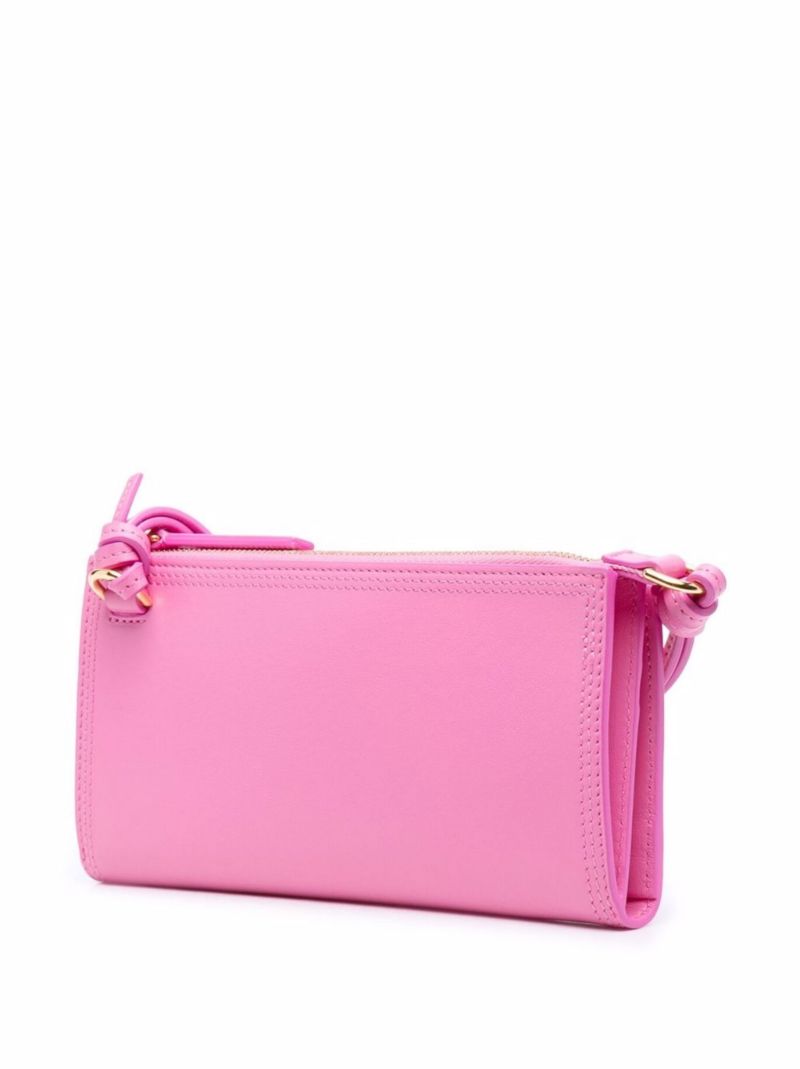 Pink Le Pichoto Leather Chain Wallet