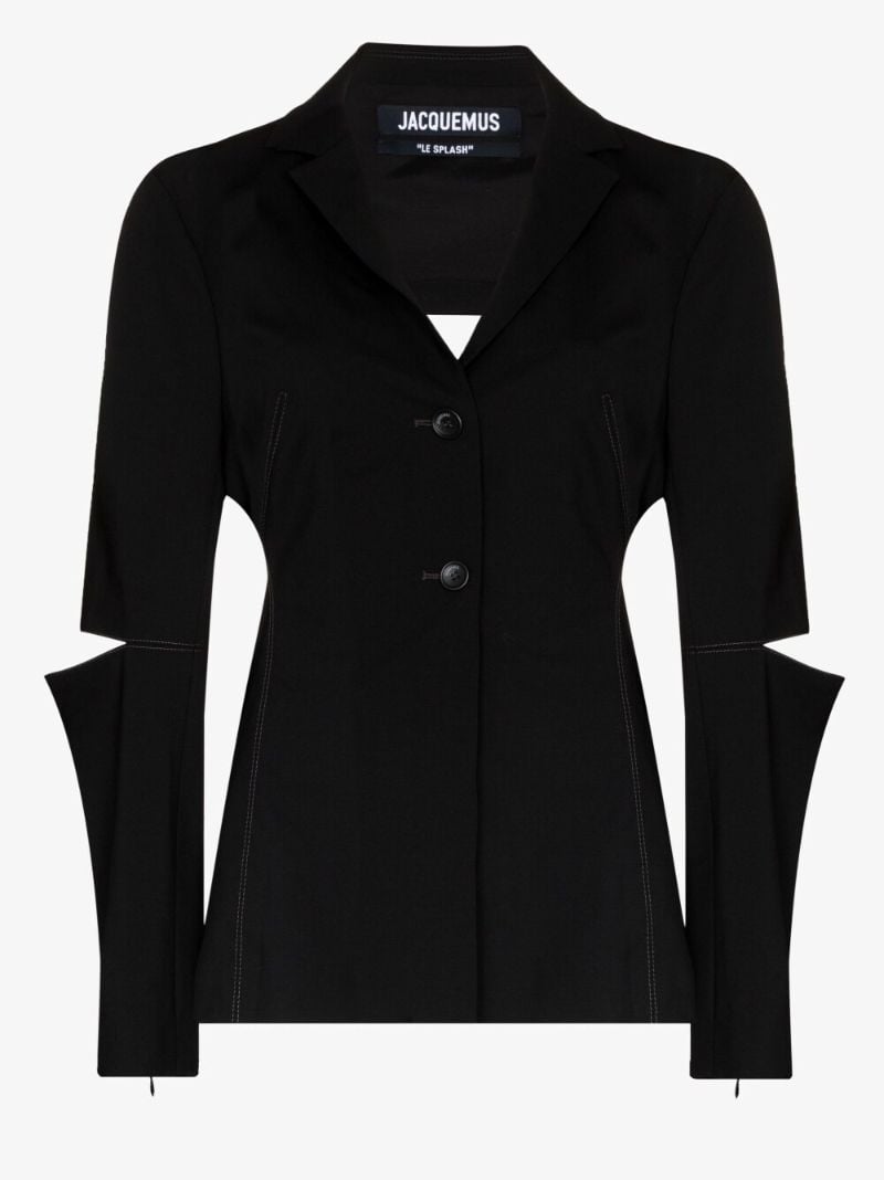 La Veste Single-breasted Cutout Wool Blazer