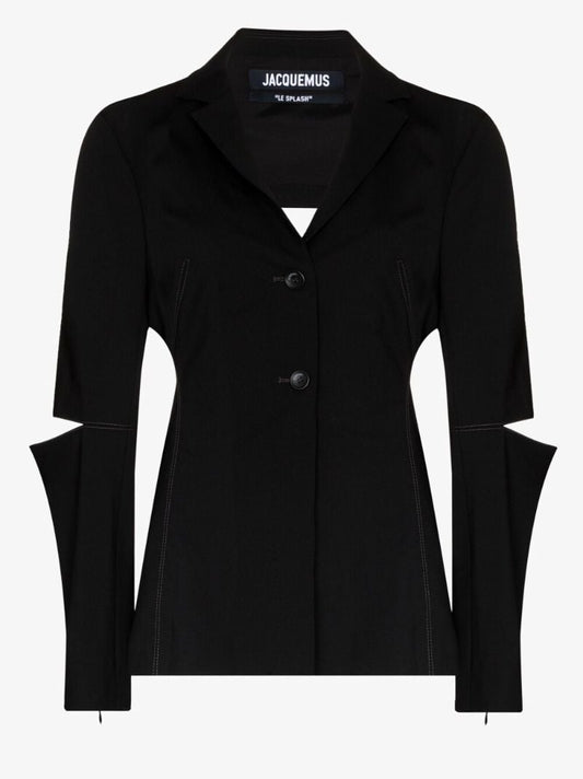 La Veste Single-breasted Cutout Wool Blazer