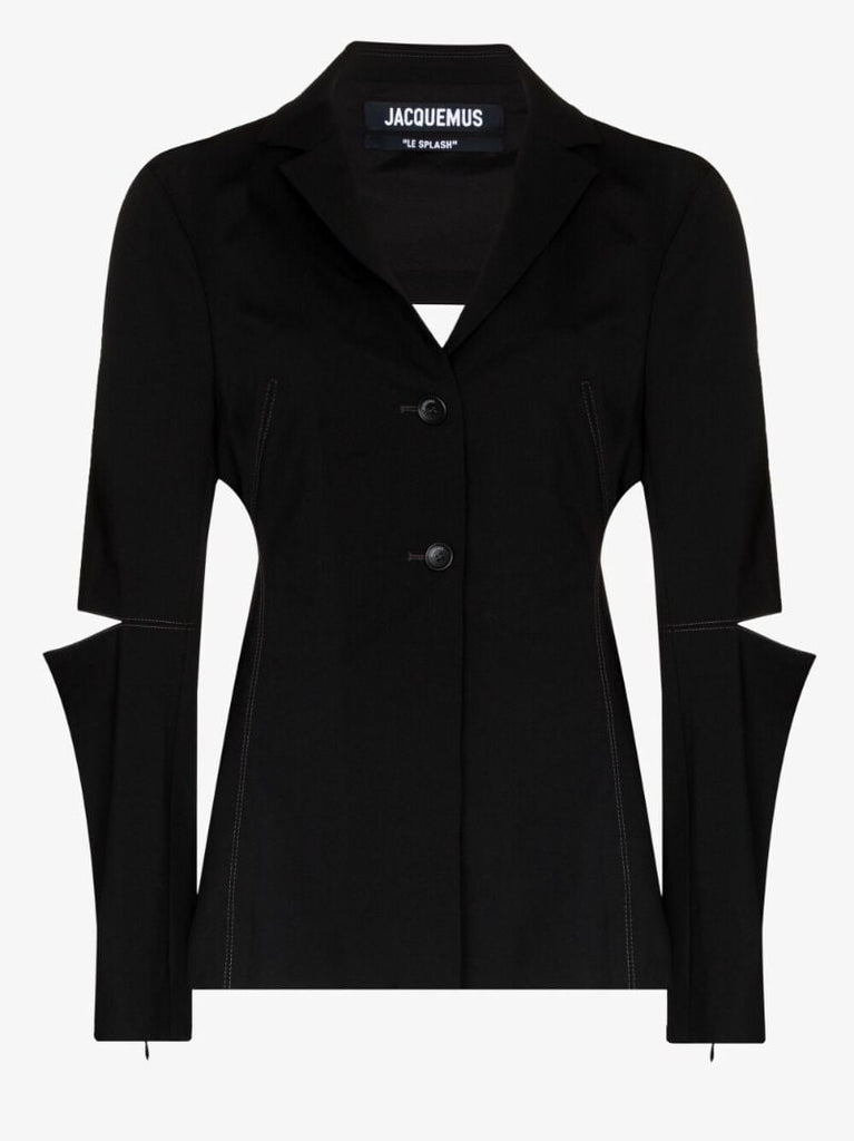 La Veste Single-breasted Cutout Wool Blazer
