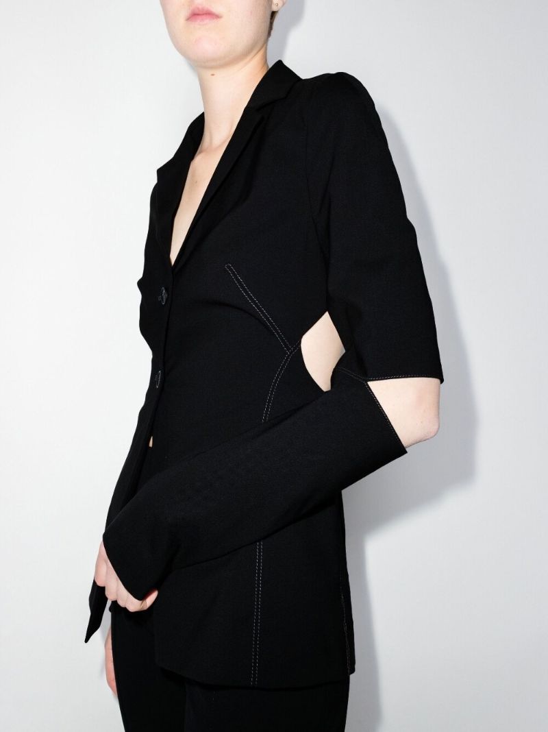 La Veste Single-breasted Cutout Wool Blazer