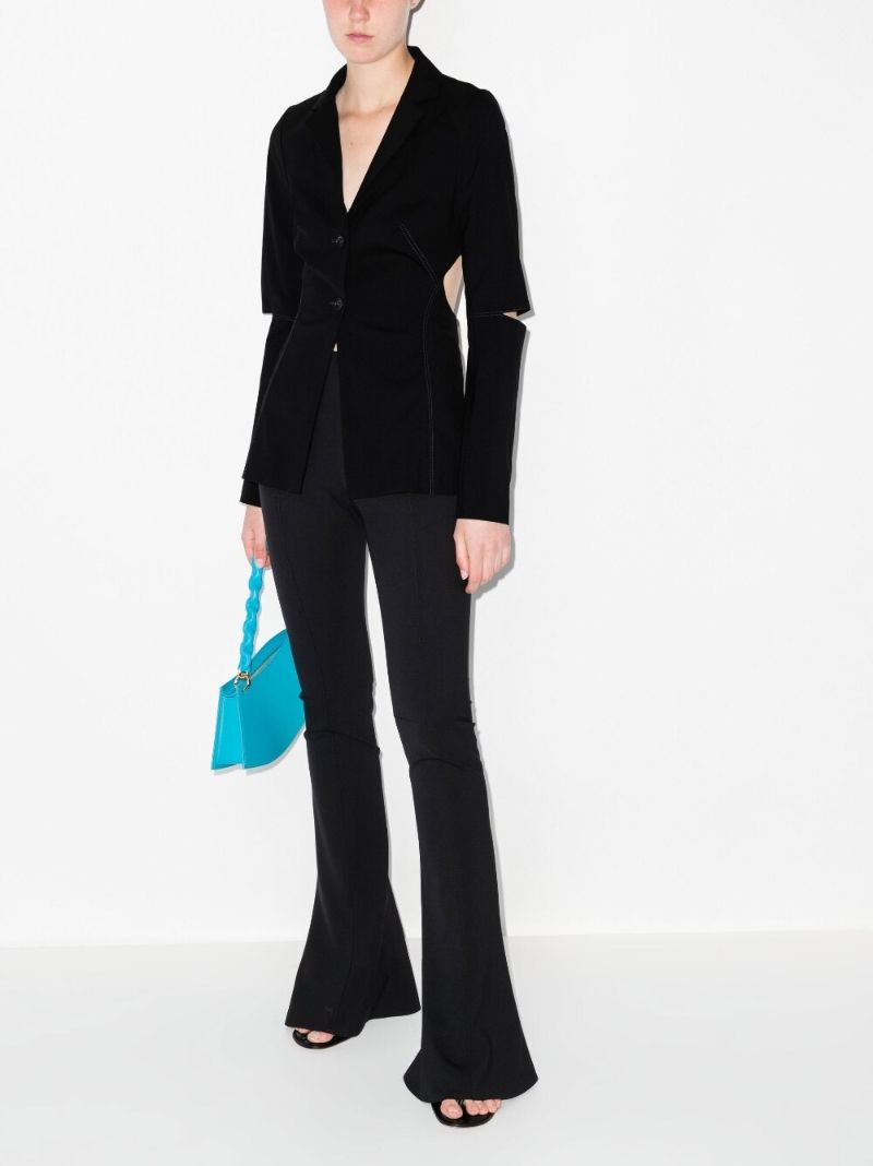 La Veste Single-breasted Cutout Wool Blazer