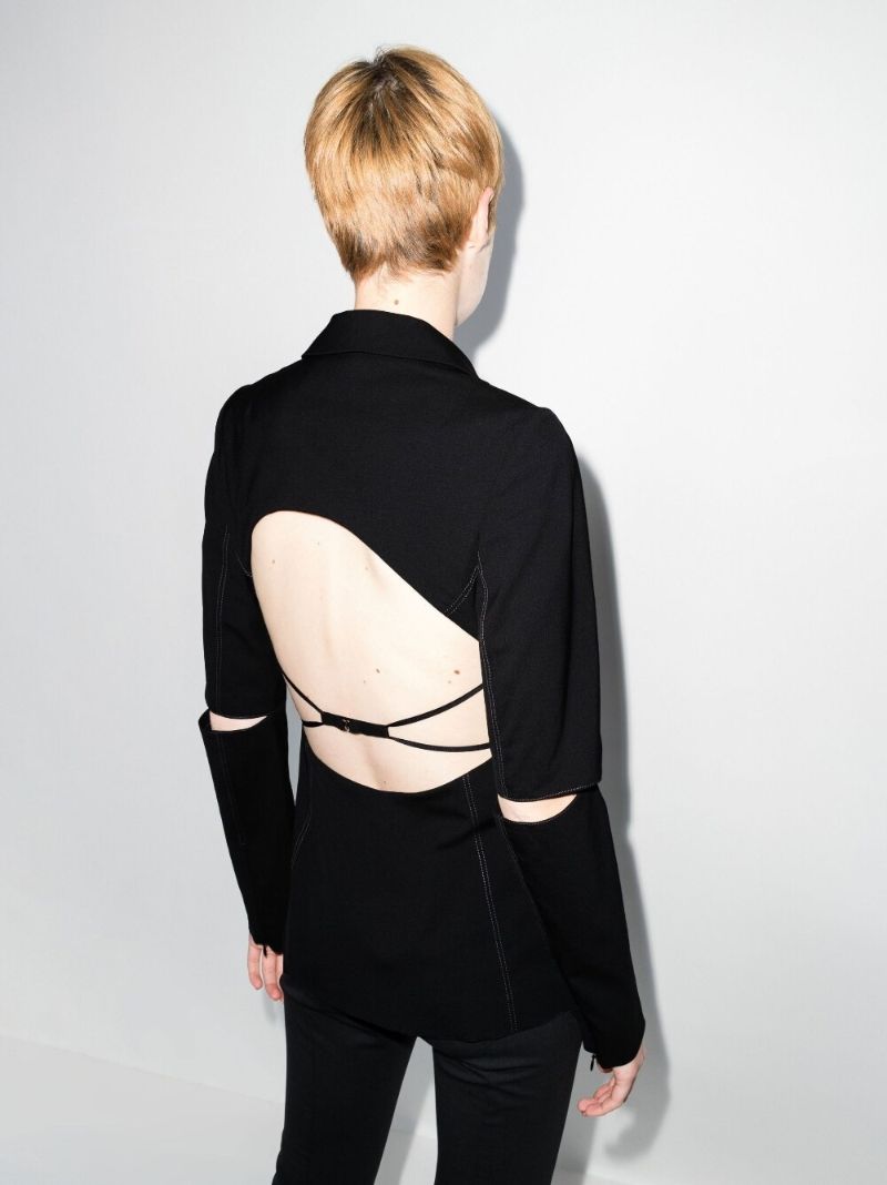 La Veste Single-breasted Cutout Wool Blazer