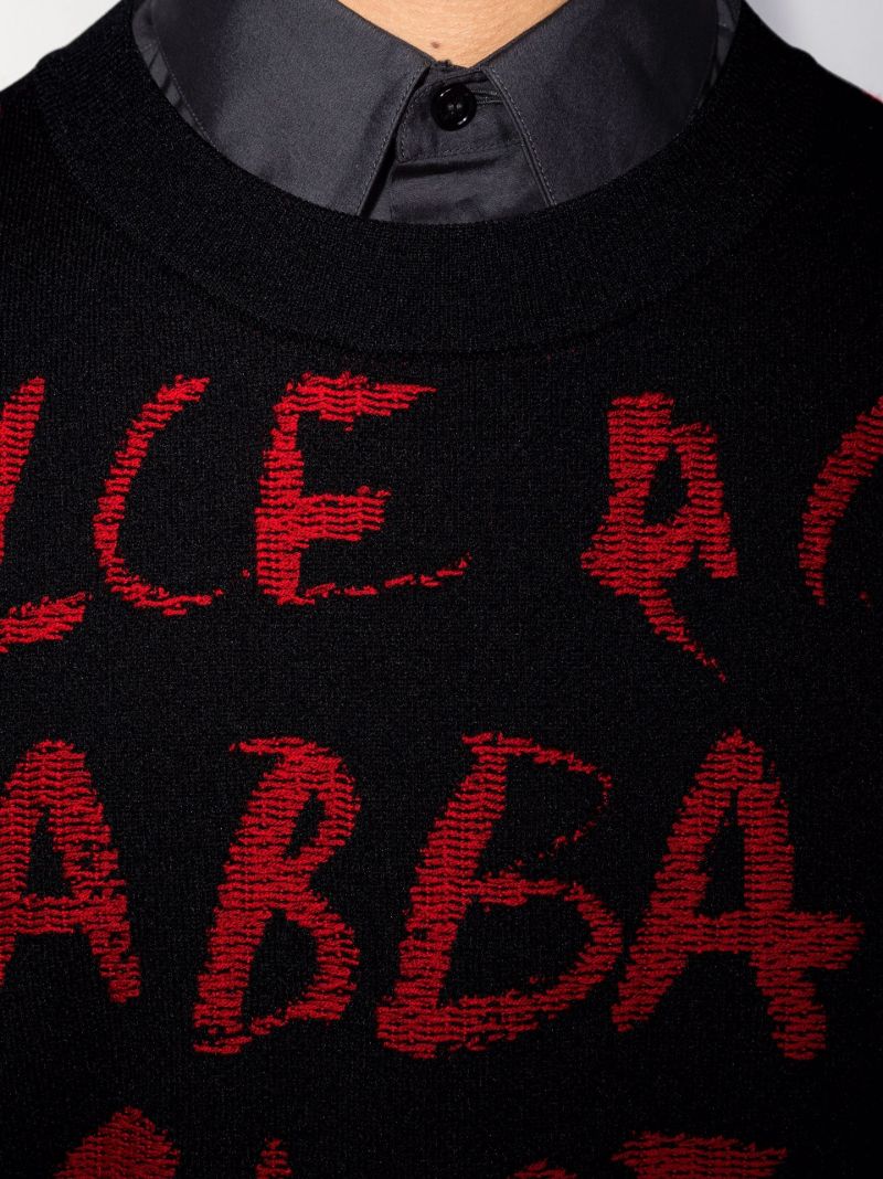 Graffiti Logo Jacquard Sweater