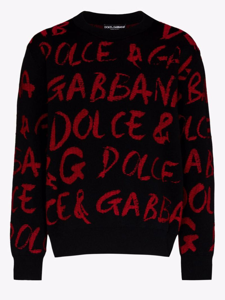 Graffiti Logo Jacquard Sweater
