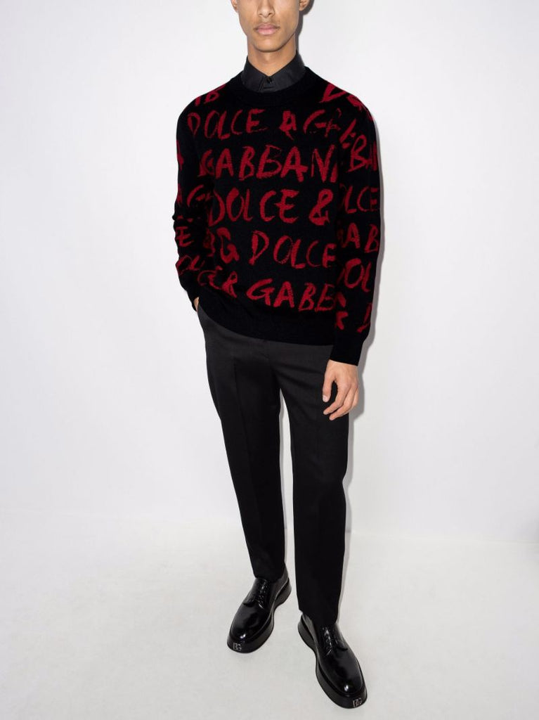 Graffiti Logo Jacquard Sweater