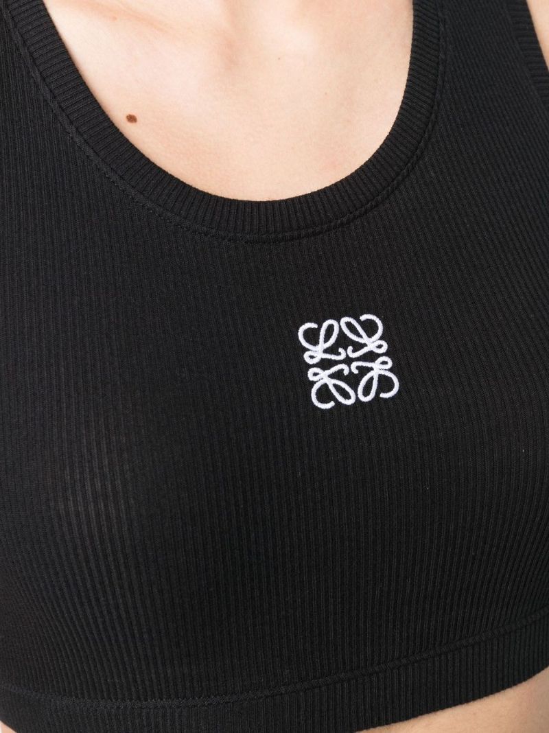 Black Anagram Cotton Crop Top