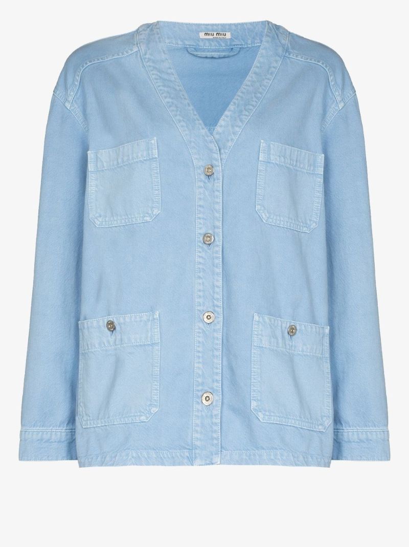 Logo Print Denim Jacket