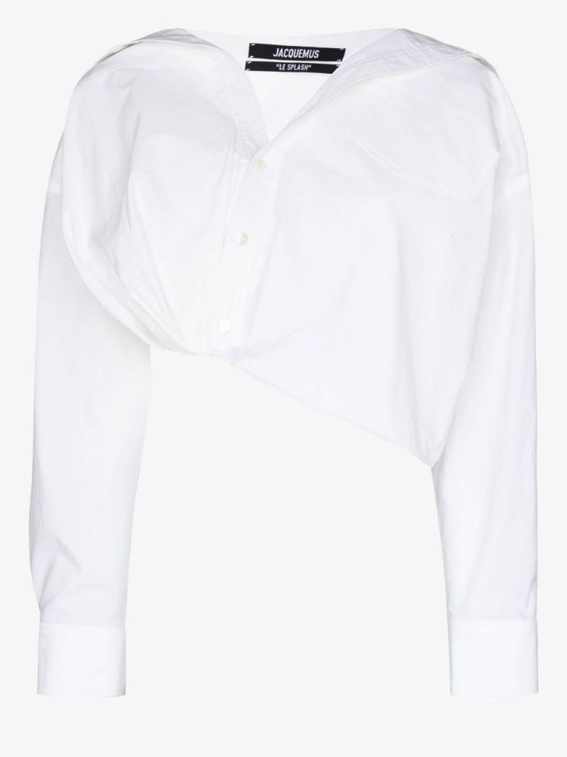 Le Chemise Mejean Cropped Cotton Shirt