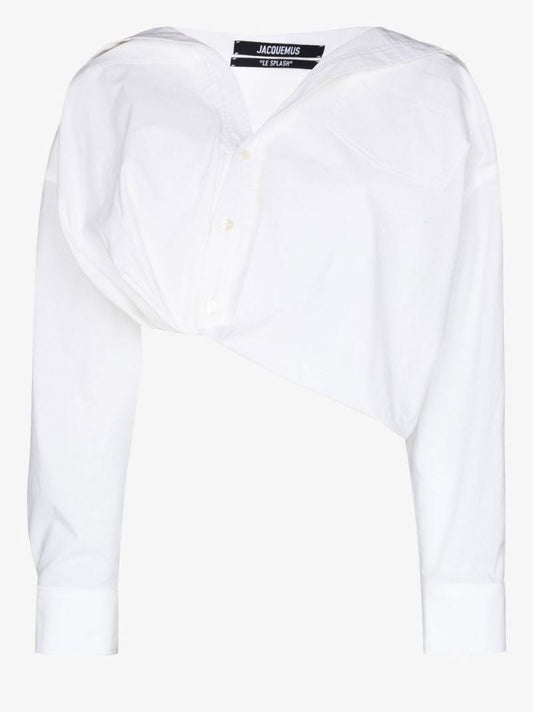 Le Chemise Mejean Cropped Cotton Shirt