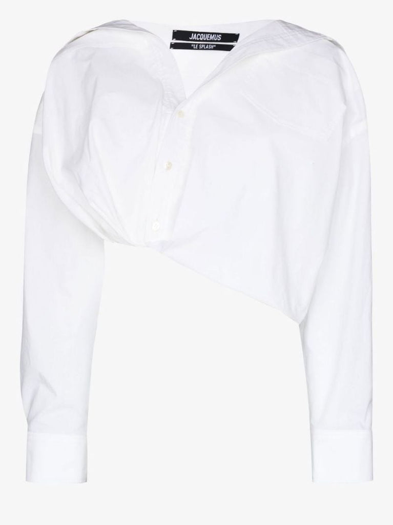 Le Chemise Mejean Cropped Cotton Shirt