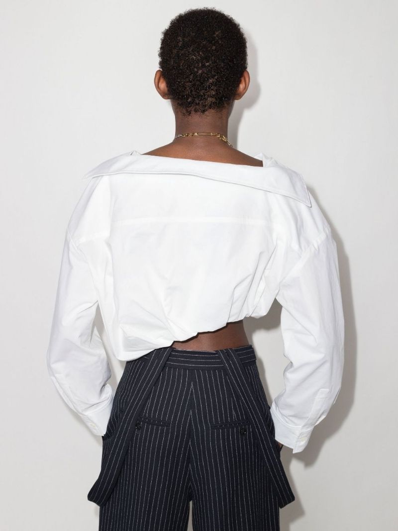 Le Chemise Mejean Cropped Cotton Shirt