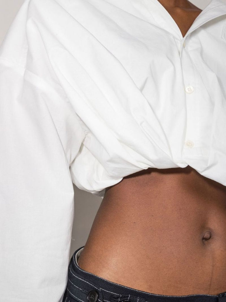 Le Chemise Mejean Cropped Cotton Shirt