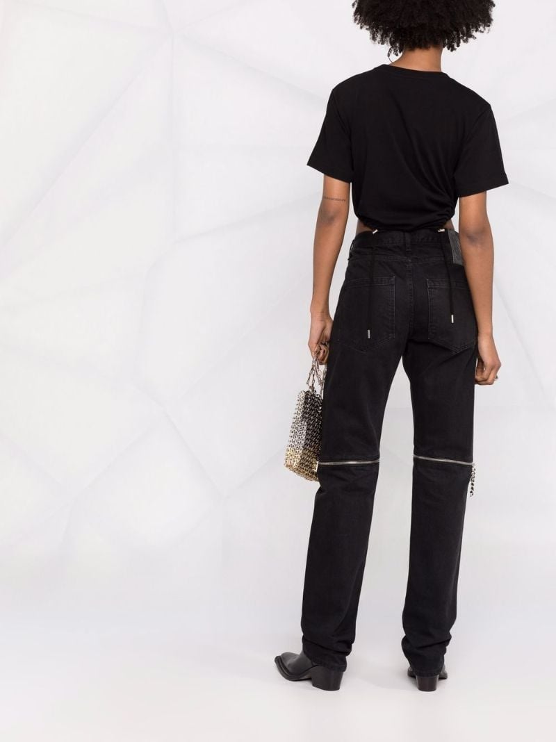 Black Logo Print Cotton Bodysuit