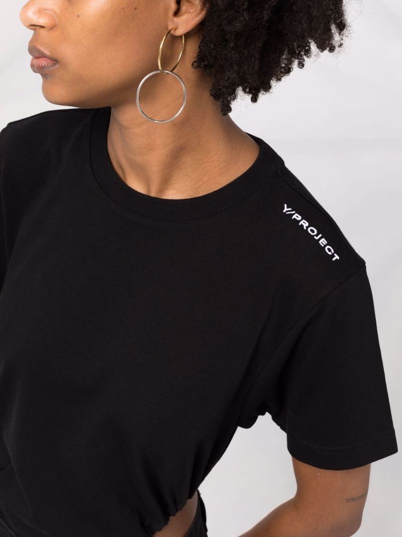 Black Logo Print Cotton Bodysuit