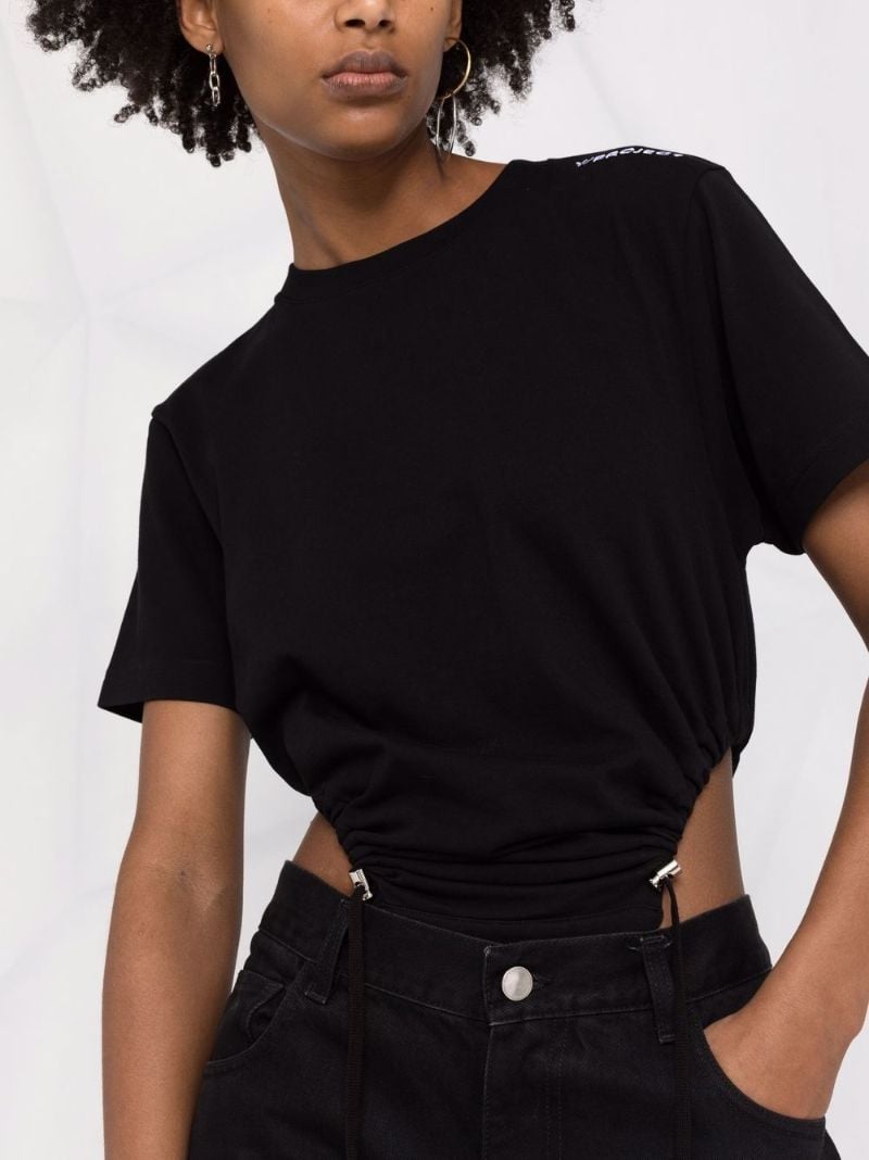 Black Logo Print Cotton Bodysuit