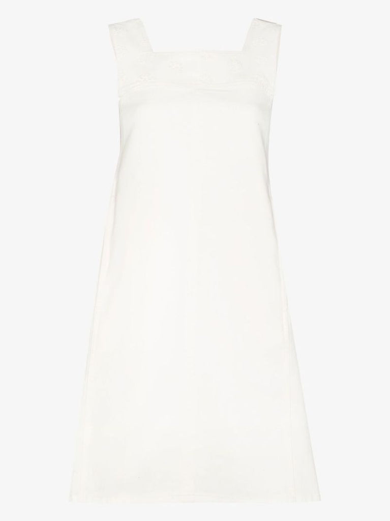 Broderie Anglaise Denim Mini Dress
