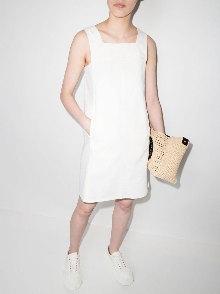 Broderie Anglaise Denim Mini Dress