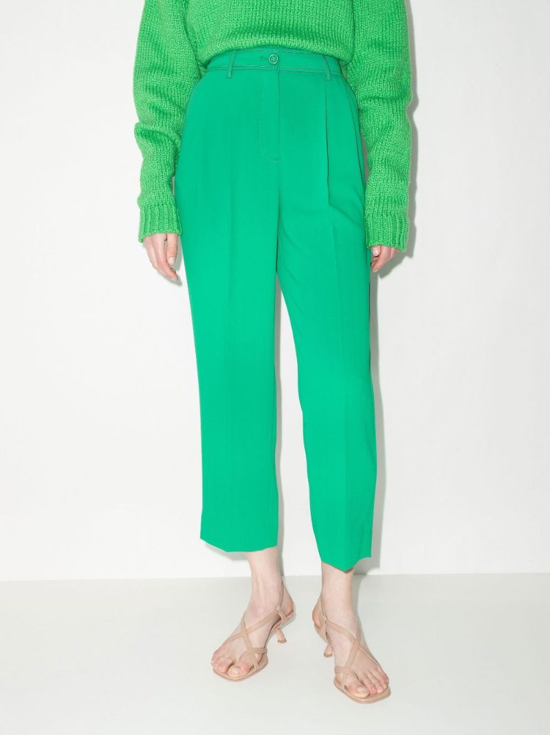 Cropped Straight Leg Trousers