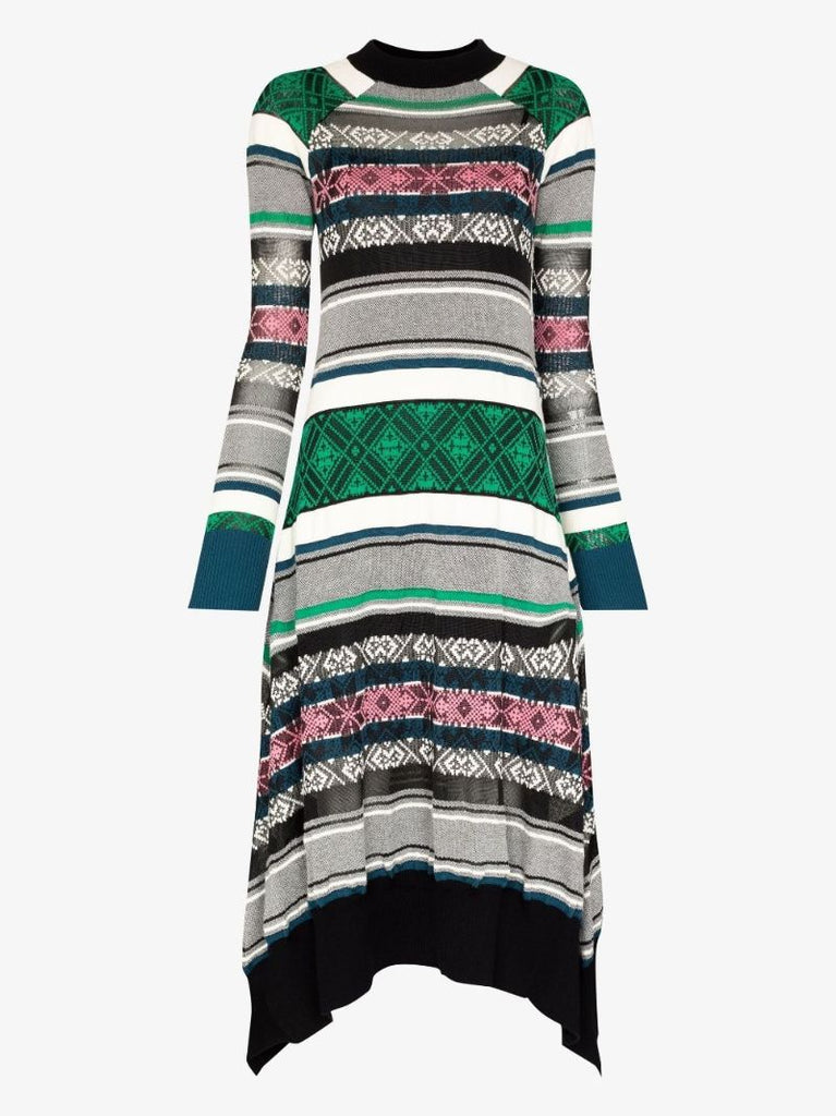 Striped Cotton Midi Dress