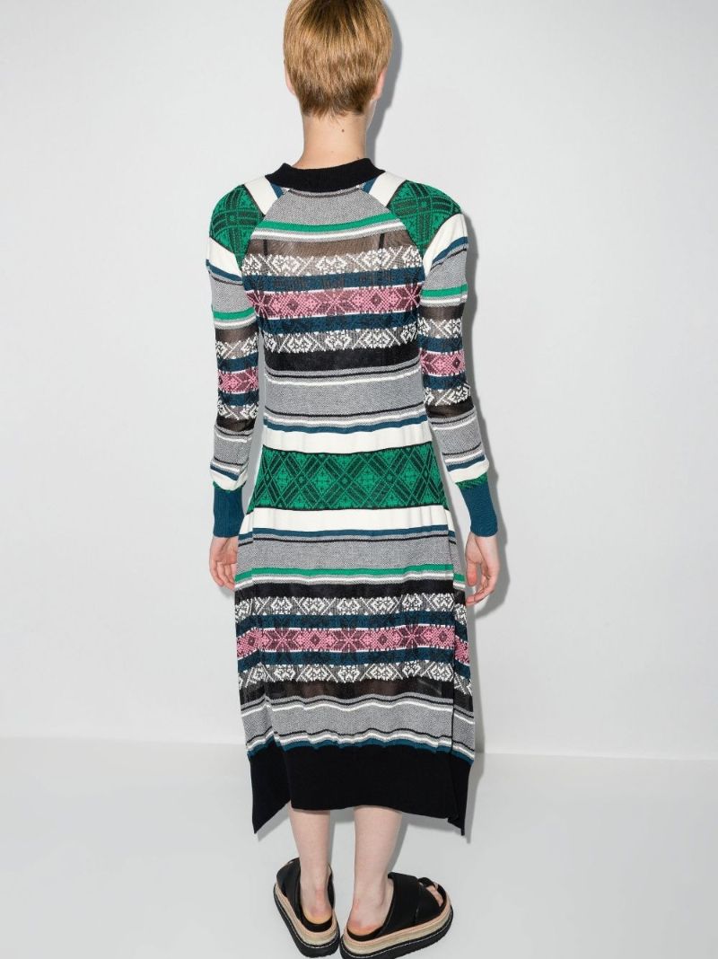 Striped Cotton Midi Dress