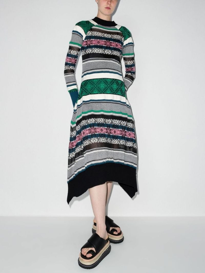 Striped Cotton Midi Dress