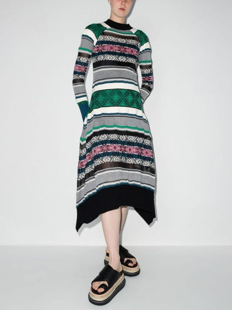 Striped Cotton Midi Dress