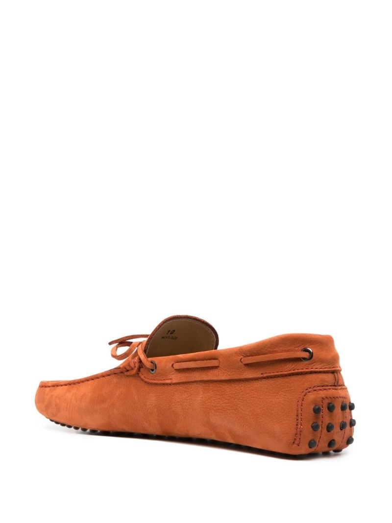 Orange Gommino Suede Loafers