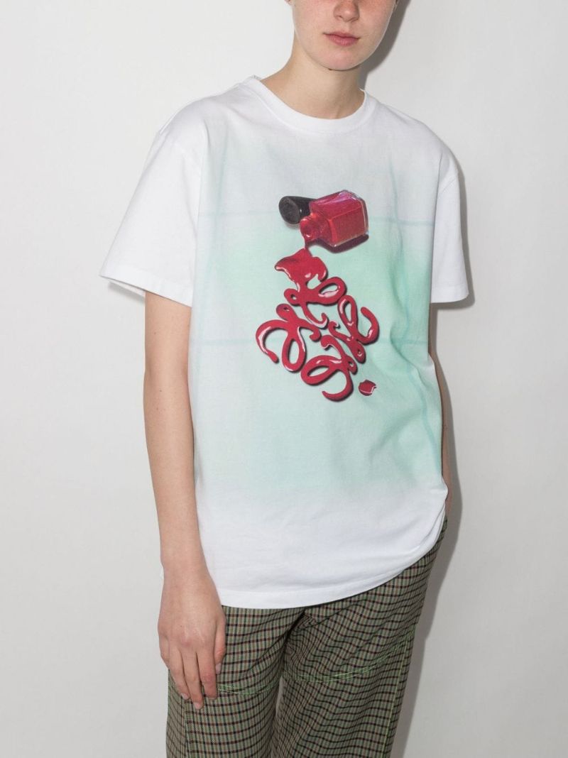 White Anagram-print Cotton T-shirt